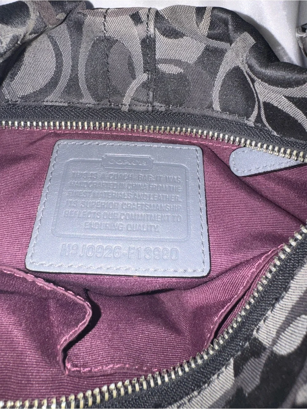Coach Black Signature Carly Hobo Shoulder Bag with Silver Hardware